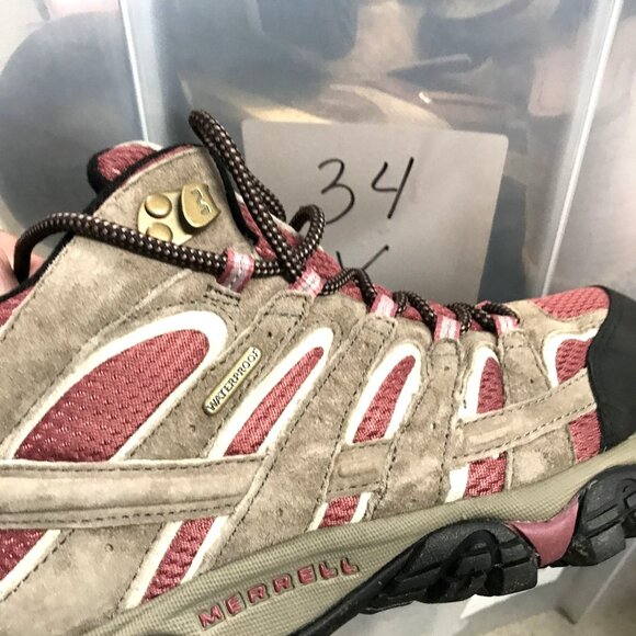 Merrell Womens Boulder Blush Hiking Boots Size 8 US/38.5 EU Vibram Soles Suede & - Picture 11 of 11